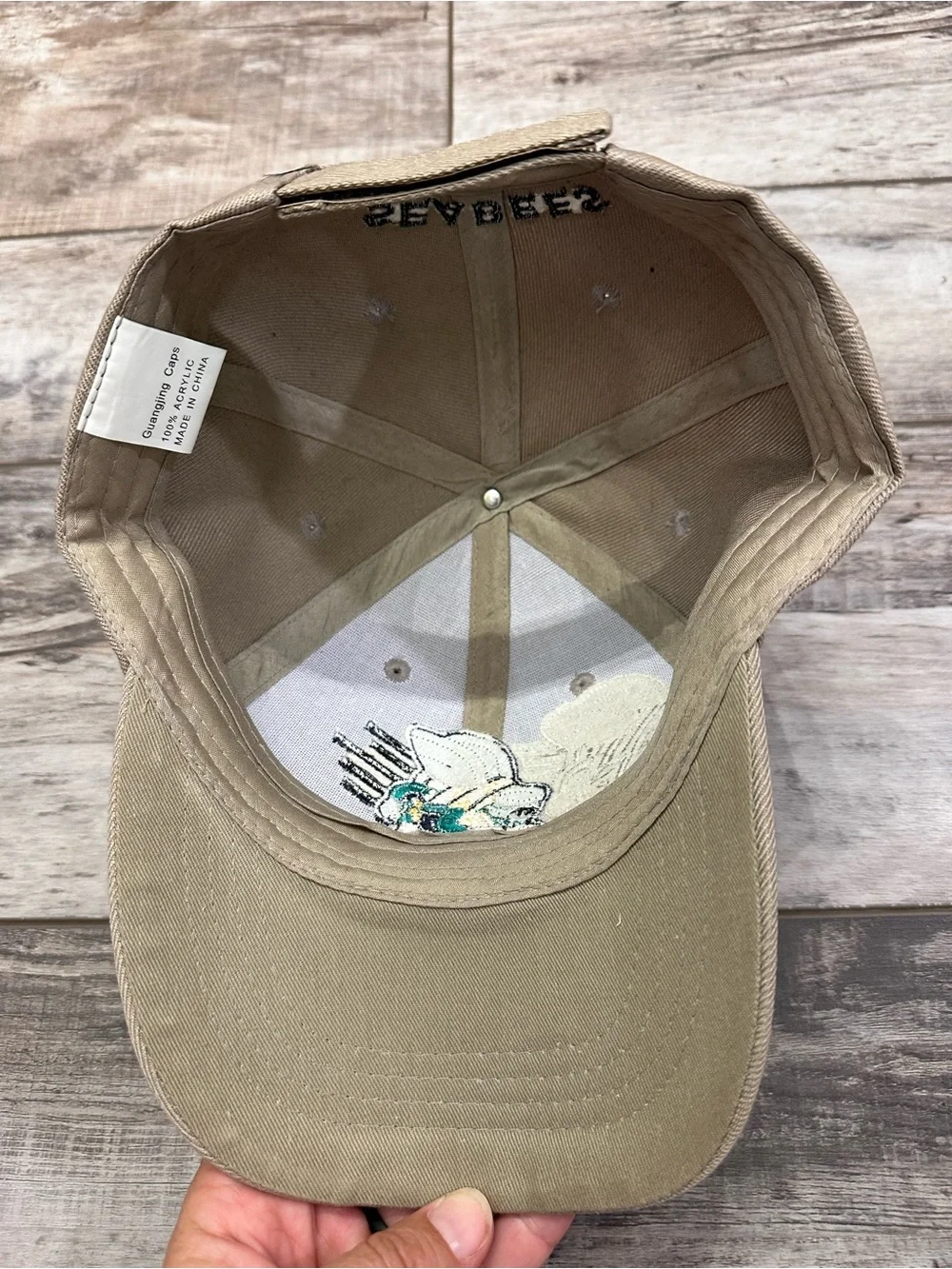 Seabees Embroidered Beige Men's Cap United States Navy